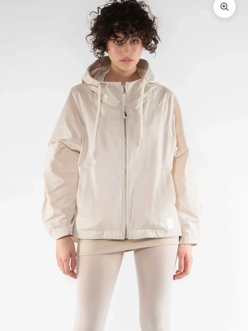 OOF WEAR Hooded Short Rain Jacket - Cream